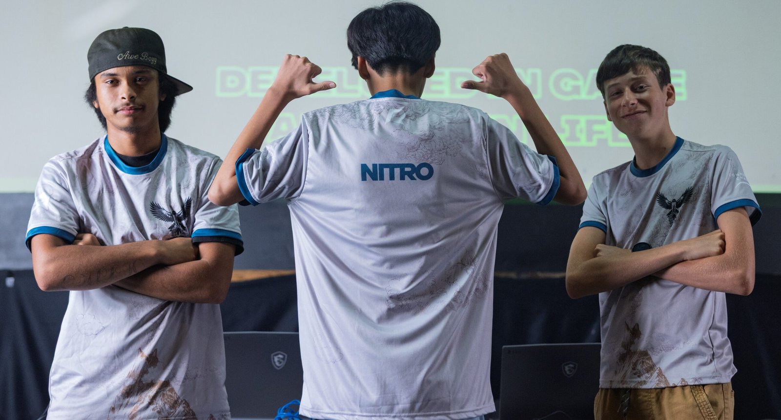 3 Student's in Respawn Youth Jerseys